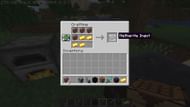 Crafting the ingot with scraps and gold ingots (Image via Minecraft)